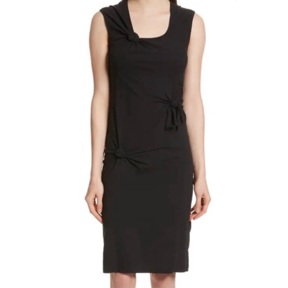 HELMUT LANG Women’s Black Knot Detail Knit Midi Tank Dress Large